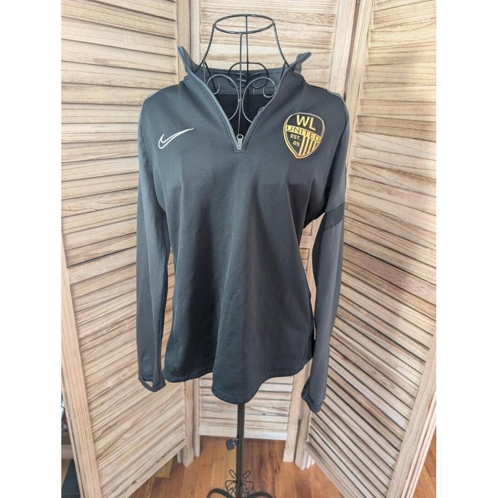 Nike WVU Dri-Fit Training Western Lehigh United 1/4 Zip Mens Medium Gray